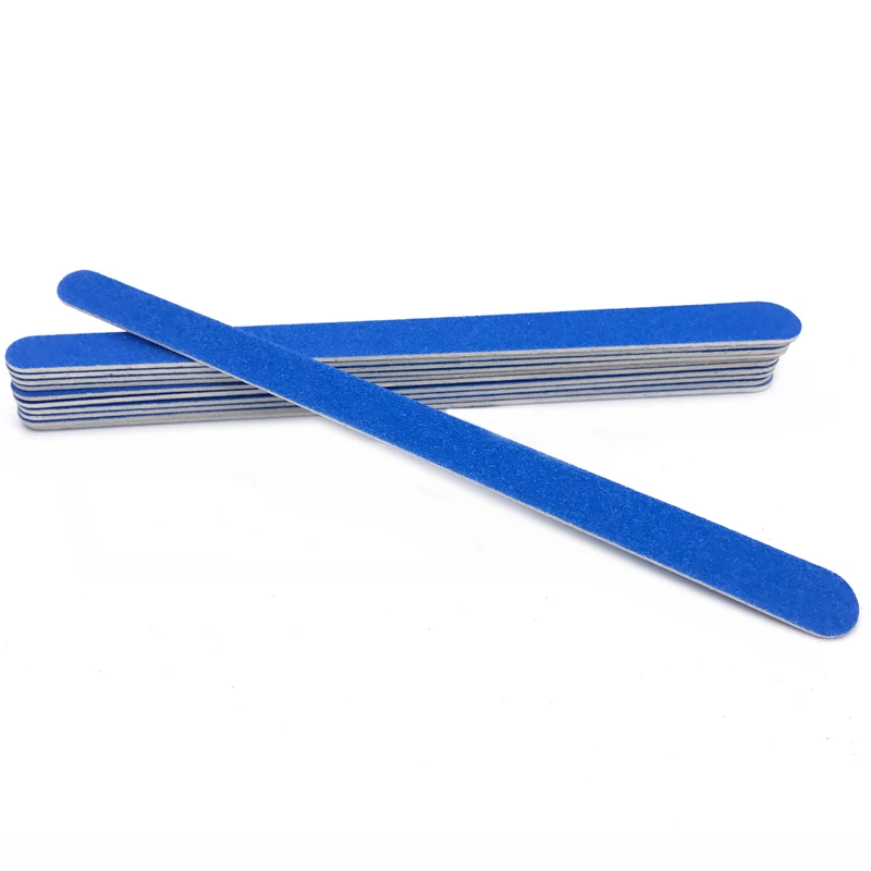 Lime à ongles en bois à Double extrémité, 20 pièces, 180/240, panneau émeri, papier de verre solide, polissage, meulage, deux couleurs en option, lavable