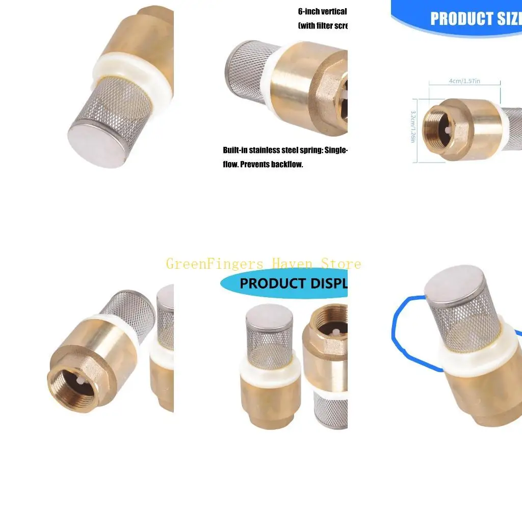 F68D 3/4inch Brass Foot Valves Female Brass Check Valves With Strainer Filter