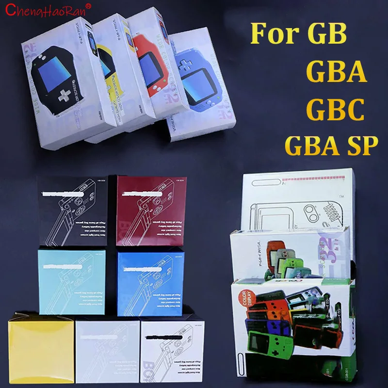 1 قطعة لوحدة التحكم في الألعاب GBA SP GBC GB GBA DMG صندوق تعبئة جديد كرتون لـ Gameboy Advance/لون جديد صندوق حماية التعبئة والتغليف ﻿