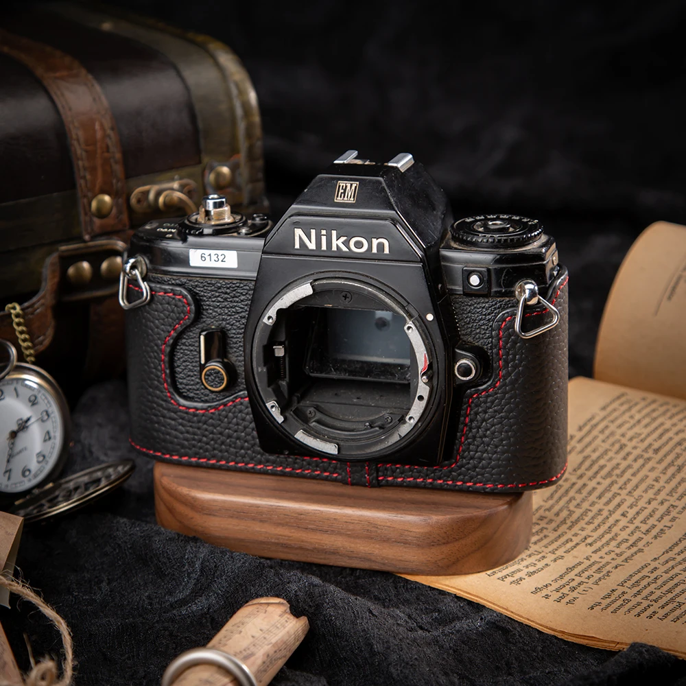 

EM Cover Bag For Nikon EM Case Leather Camera Bag Genuine Real Leather Camera Half Case Protective Case Photography Accessories
