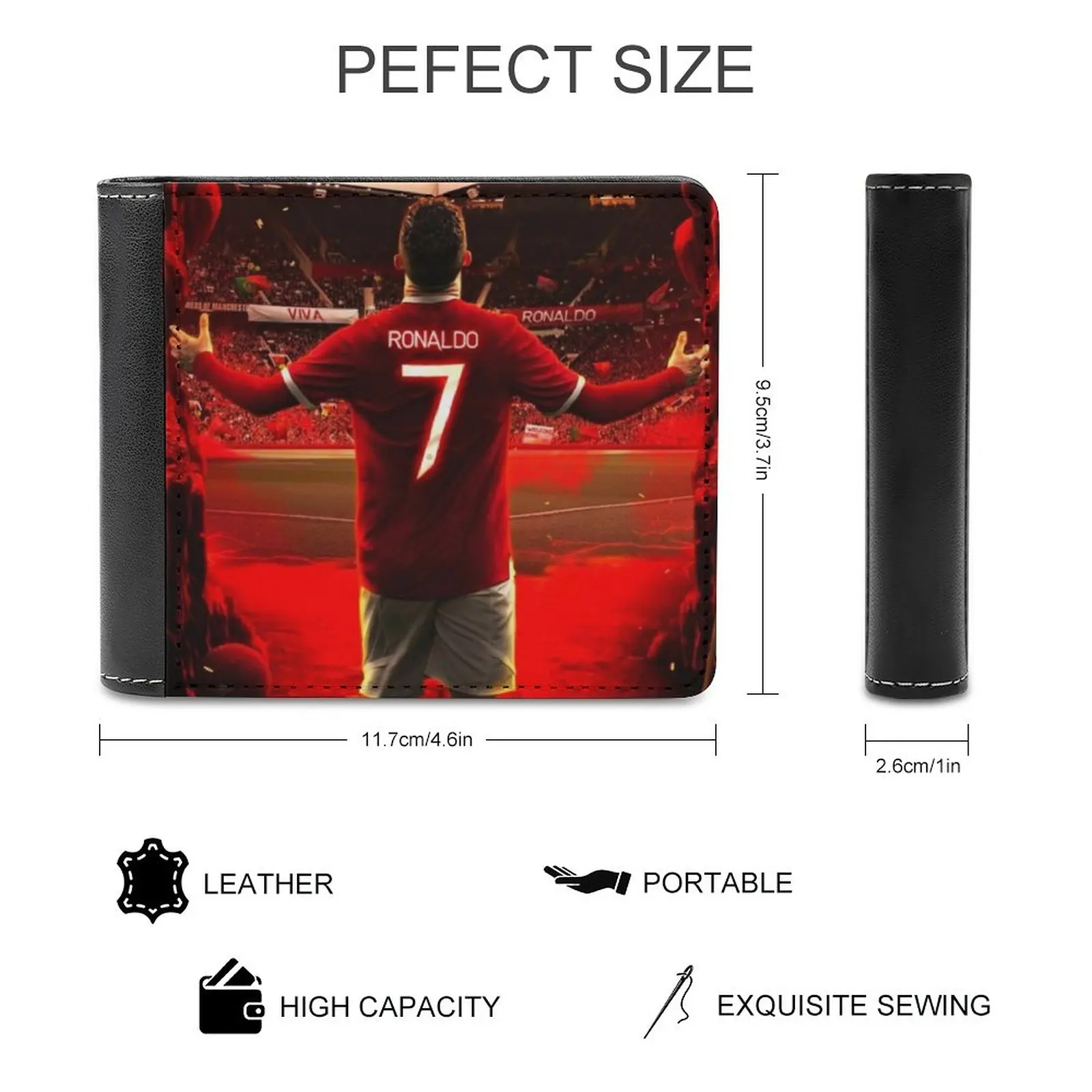 Welcome Home Ronaldo Gifts Ronaldo Cover Ronaldo Prints Men's Wallet Purses Wallets New Design Dollar Price Top Men Leather
