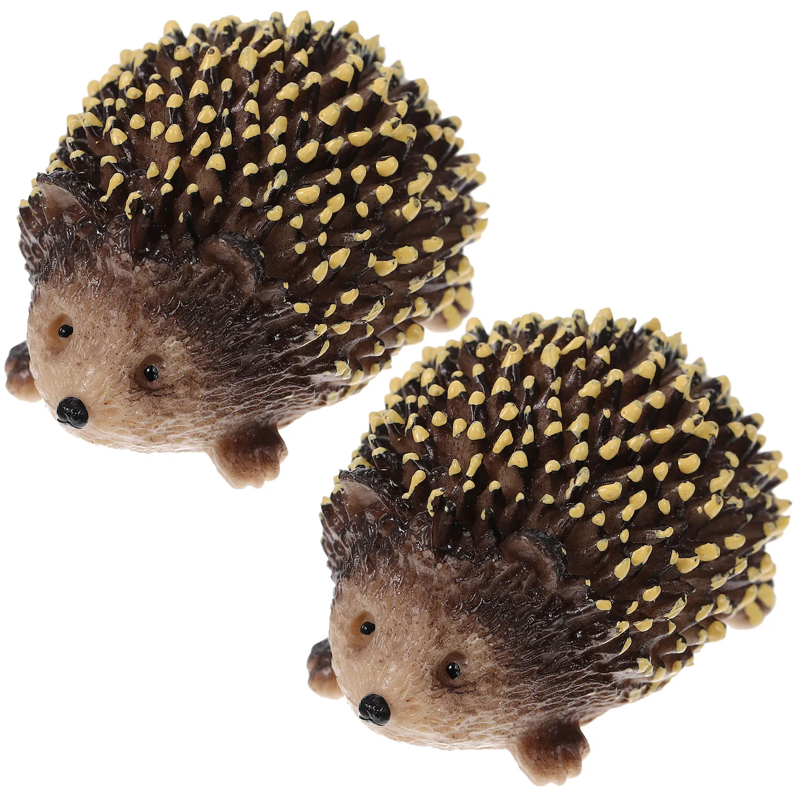 

2Pcs Garden Decoration Statues Cute Plastic Hedgehog Outdoor Lawn Decor for Potted Plants Bonsai Micro Landscape Ornament Small