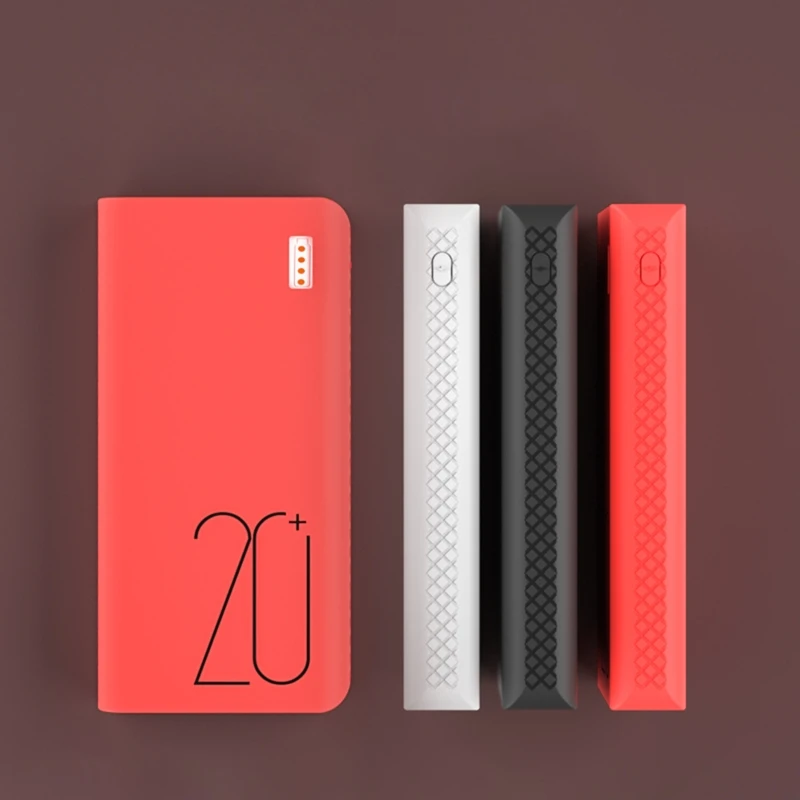 غطاء من السيليكون ل Romoss تحسس 6 +/6F قوة البنك 20000mah لينة سيليكون واقية المضادة للتصادم المضادة للانزلاق غطاء