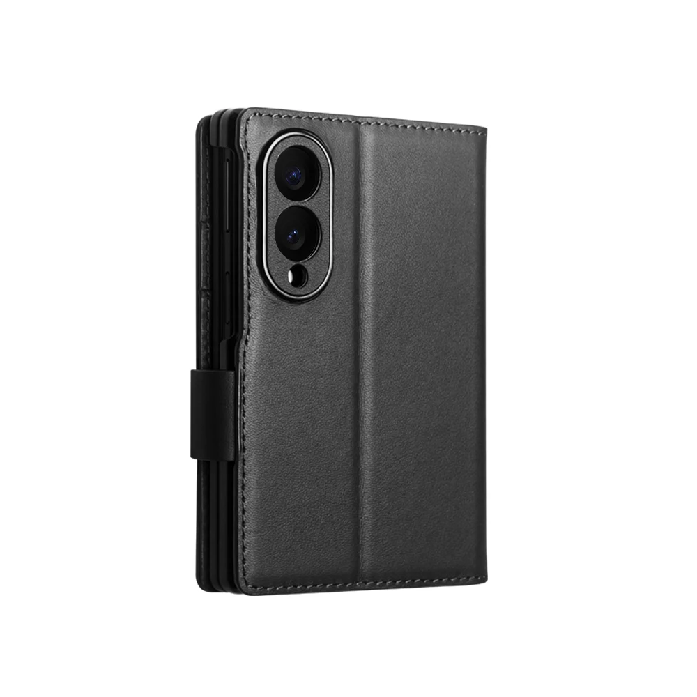 NAPPA Genuine Leather Magnetic Flip Case For Samsung Galaxy Z Fold8 Fold 8 Wide Premium Business Cowhide Card Slot Wallet Cover