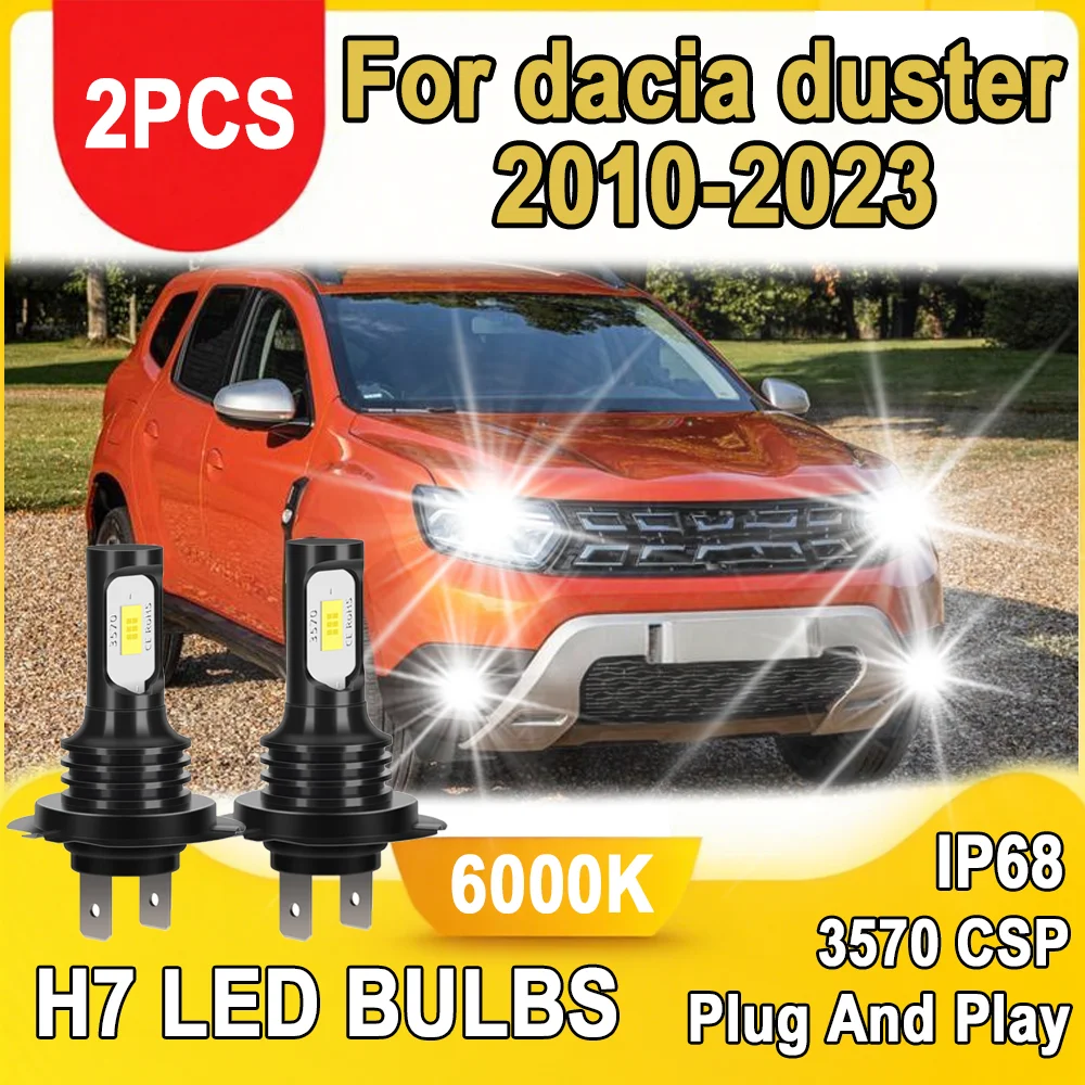 

2PCS H7 Car LED Front Fog Light 90W Fog Lamps 6000K Canbus No Error 12V 20000LM Plug And Play for dacia duster 2010-2013 2011