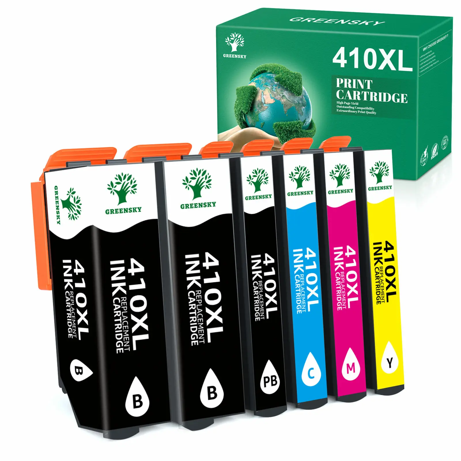 6x Reman T410XL 410XL Ink Cartridge For Epson Expression XP830 XP640 XP635 XP630