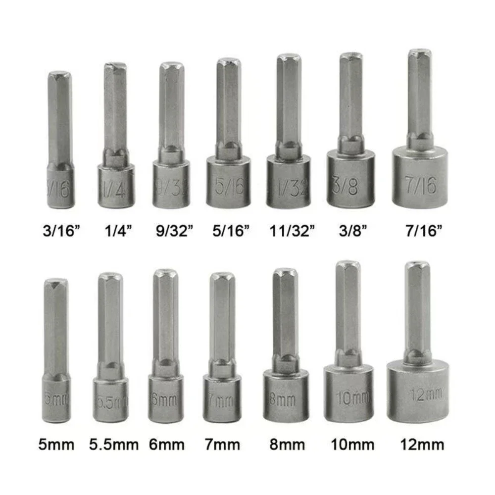 1-4er-Set 9/14-teilig: Leistungsstarker Innensechskant-Schlüsselsatz 5-12mm, Sechskantmutternschraubendreher, Bohrer, Steckschlüssel, Handwerkzeuge – Detail 1