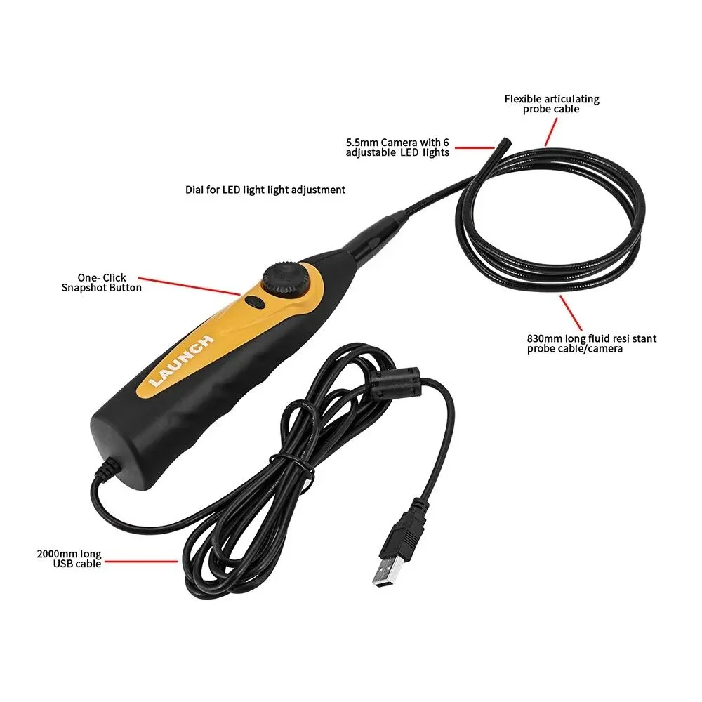 VSP600 USB Borescope Camera Waterproof Inspection Endoscope VSP 600 Multipurpose Videoscope Camera for X431 Scanners