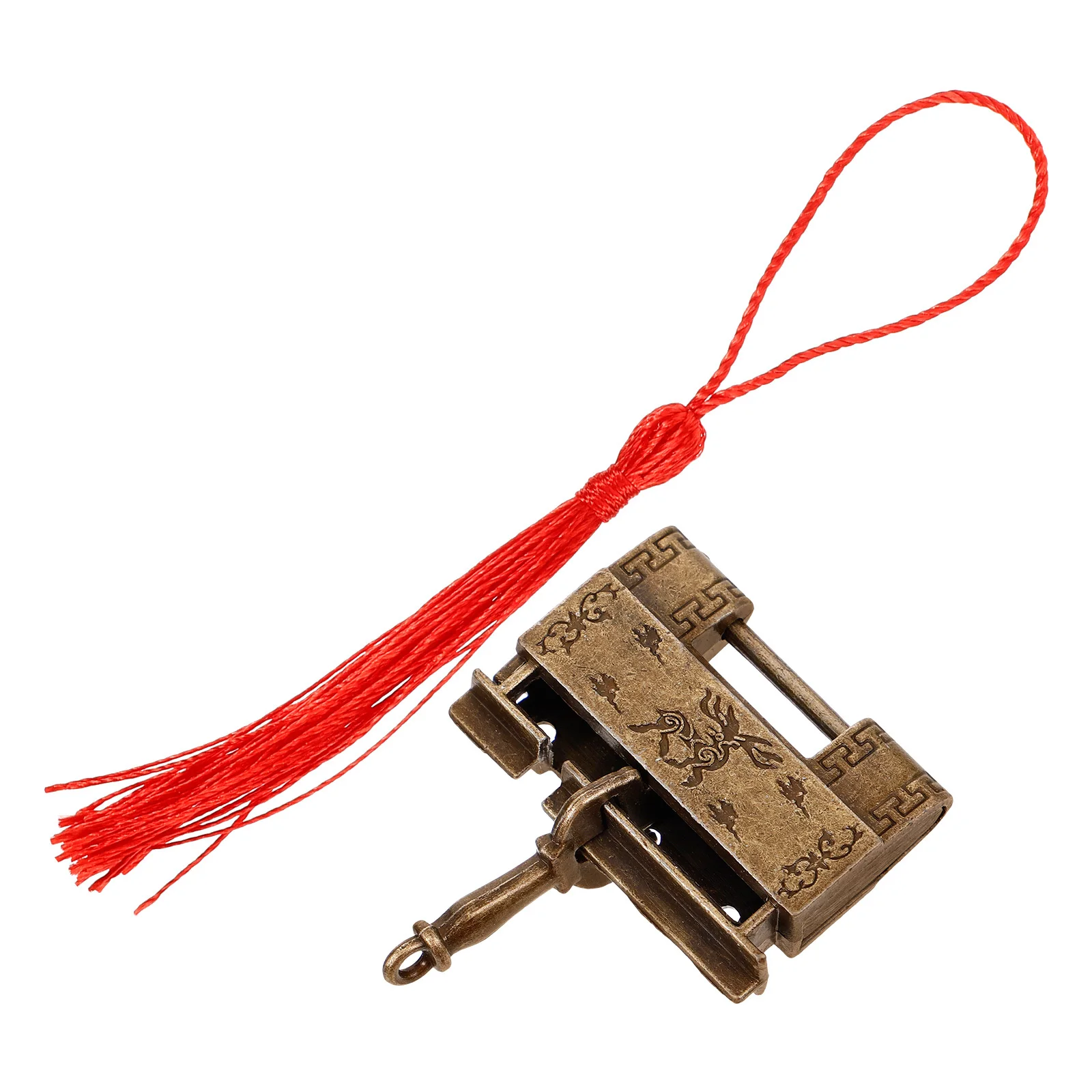 

1Set Decorative Vintage Padlock Latch Copper Lock for Small Jewelry Boxes Wooden Drawers Cabinet Latch with Key