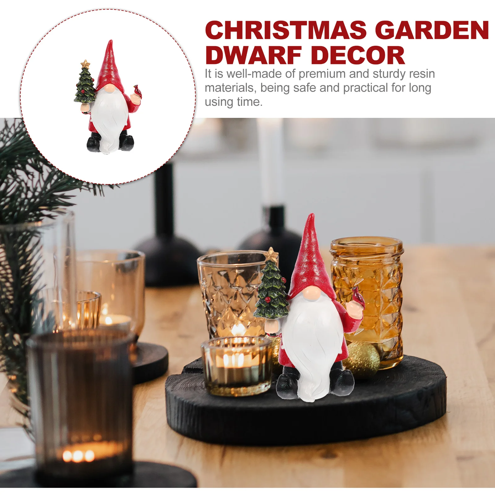 

Garden Gnome Statues Delicate Resin Craft Lightweight Easy Placement Storage Realistic Design Fun Decorative Gift Family Friends