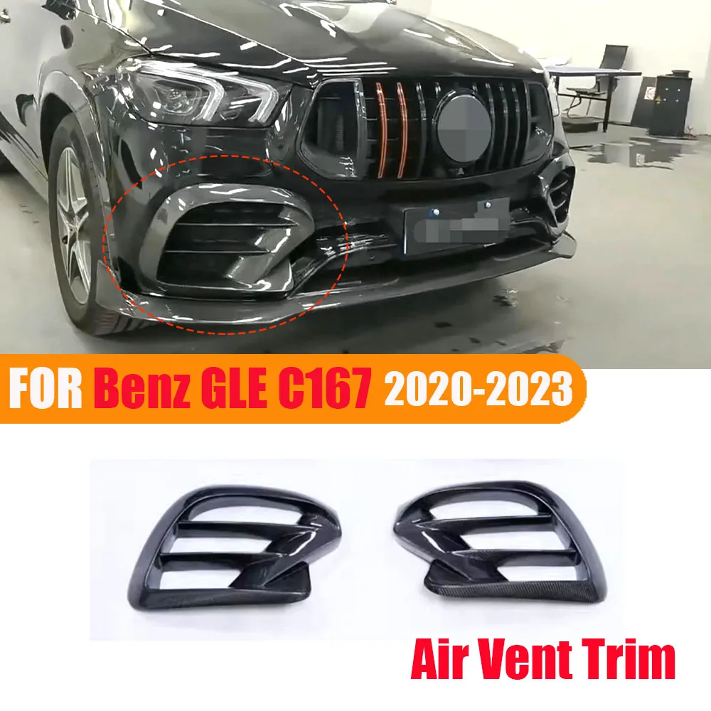 

VACOMUL For Benz GLE Class C167 GLE350 GLE53 AMG Sport Coupe 2020-2023 Front Bumper Air Vent Outlet Real Carbon Fiber FRP