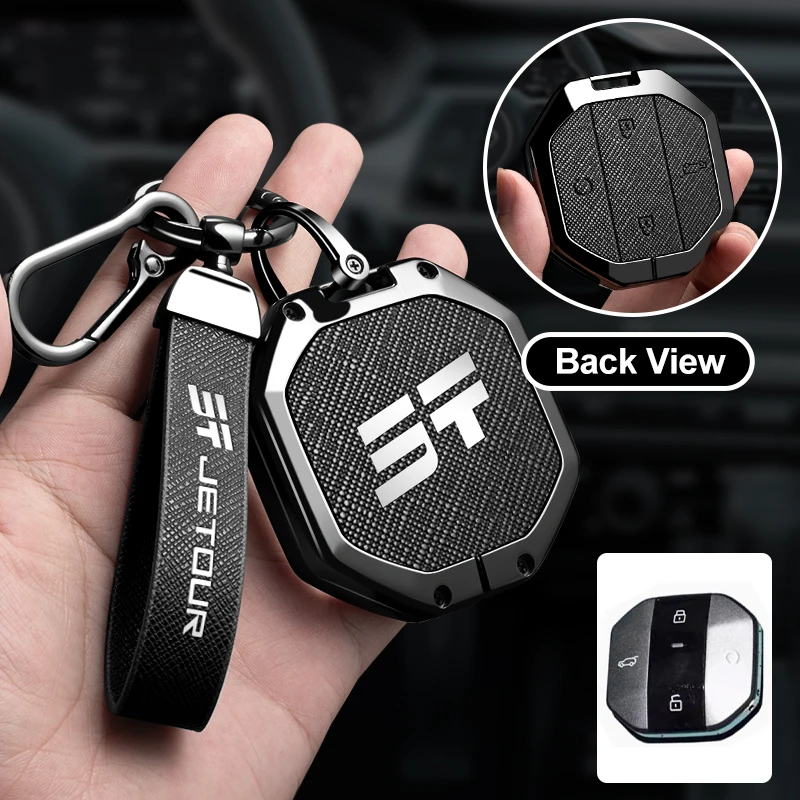 Car Key Case for Jetour Freedom T2 Shanhai T1 Traveller Freer 2025 Car-Styling Remote Cover Metal Shell Keychain  Accessories