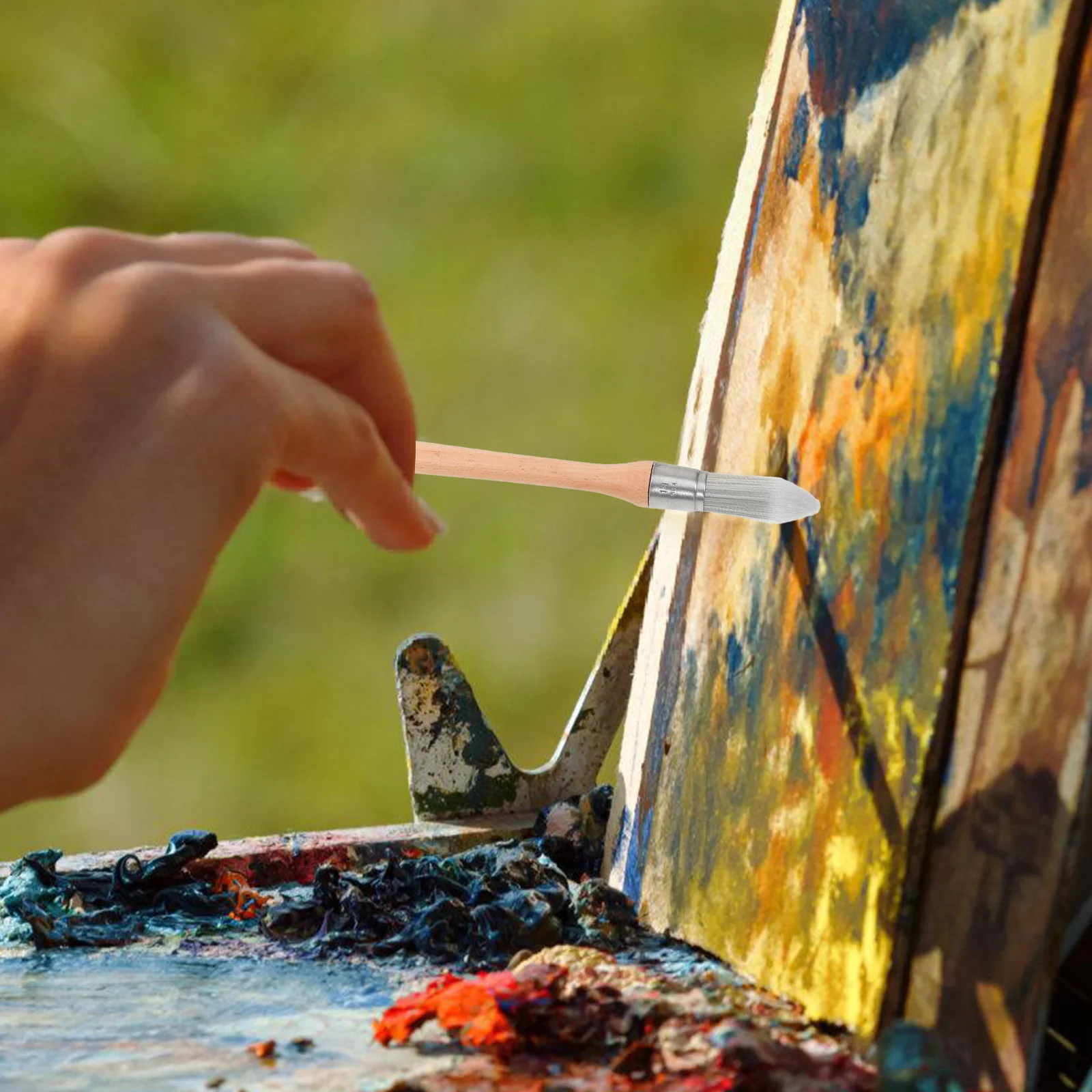 

Fine Detail Paint Brush For Watercolor Acrylic Gouache Wall Painting Art Students Beginners Small Gap Edge Tool Portable