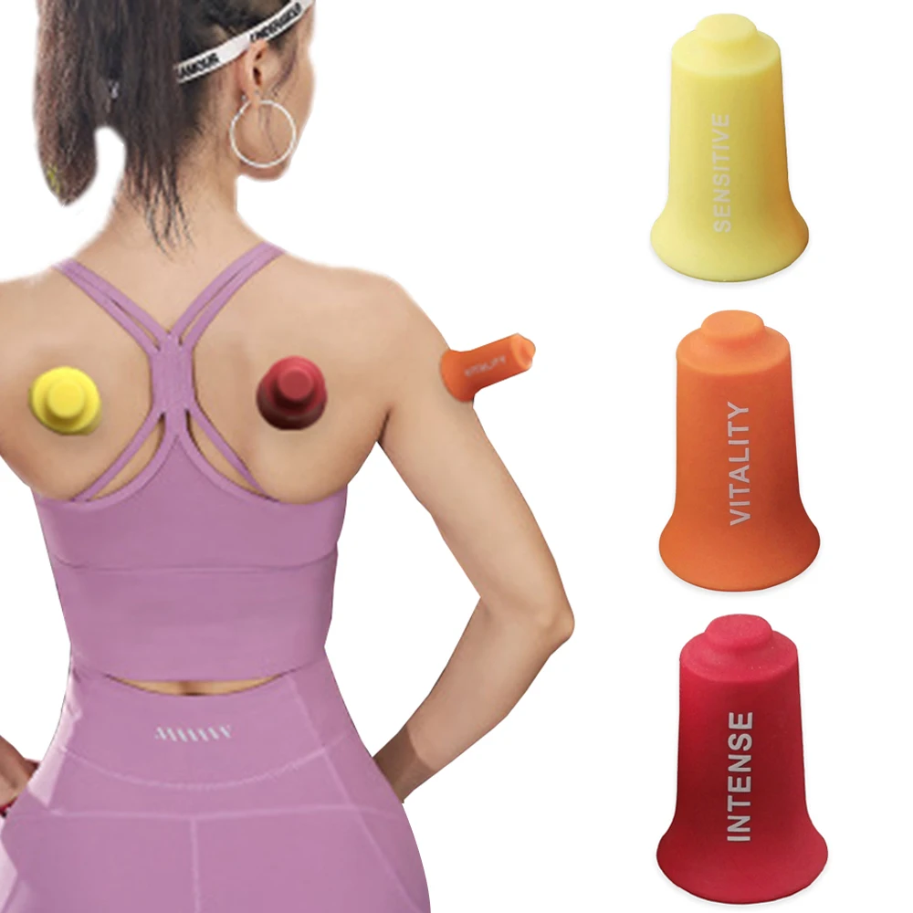 

Anti Cellulite Massage Therapy Fascia Silicone Vacuum Cupping Machine Ventosa - 3 Pcs Cupping Set for Relaxing Muscles the gym