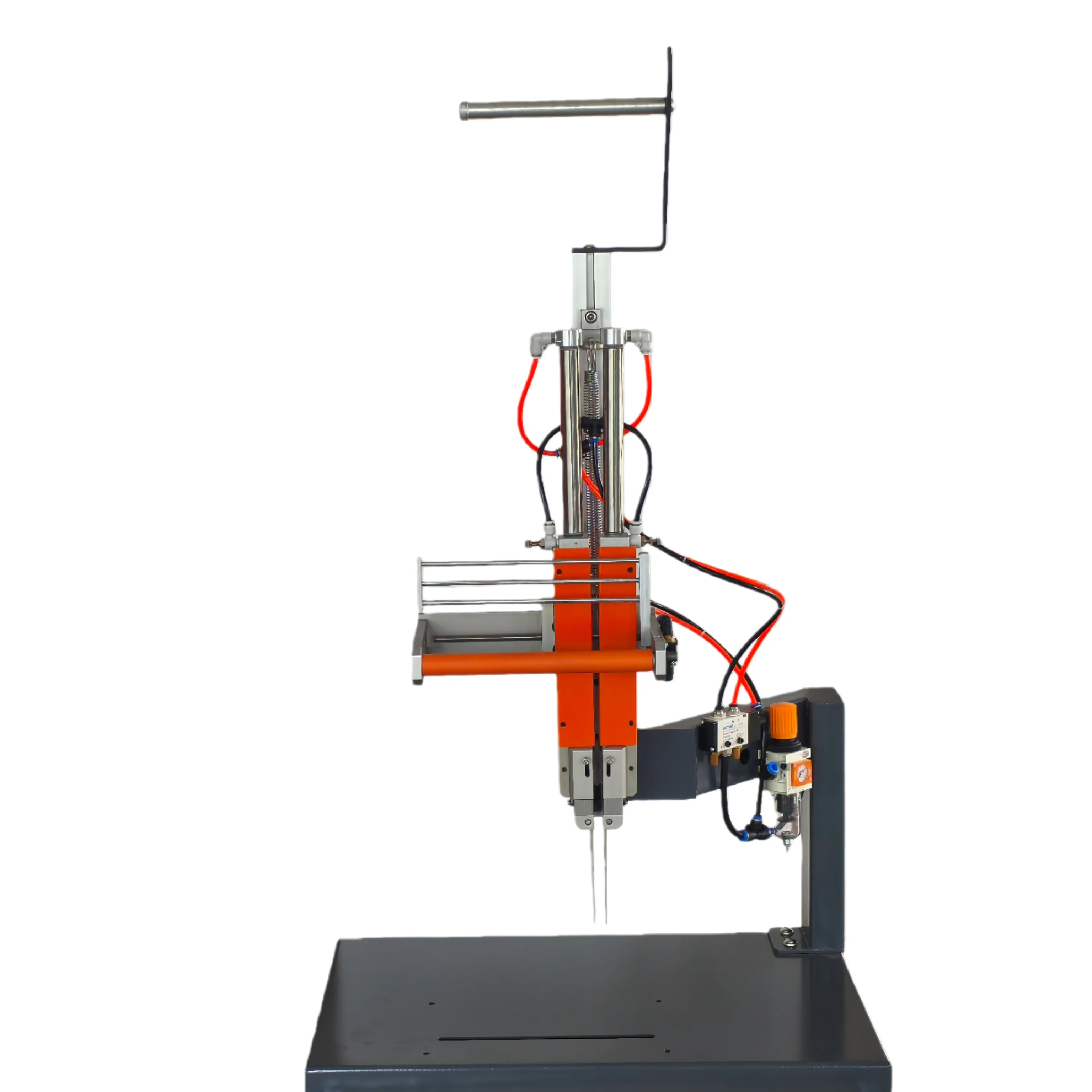Booster Metal Double Cylinder Semi-Automatic Pneumatic Elastic Staple Machine for Securing Various Items on Packaging