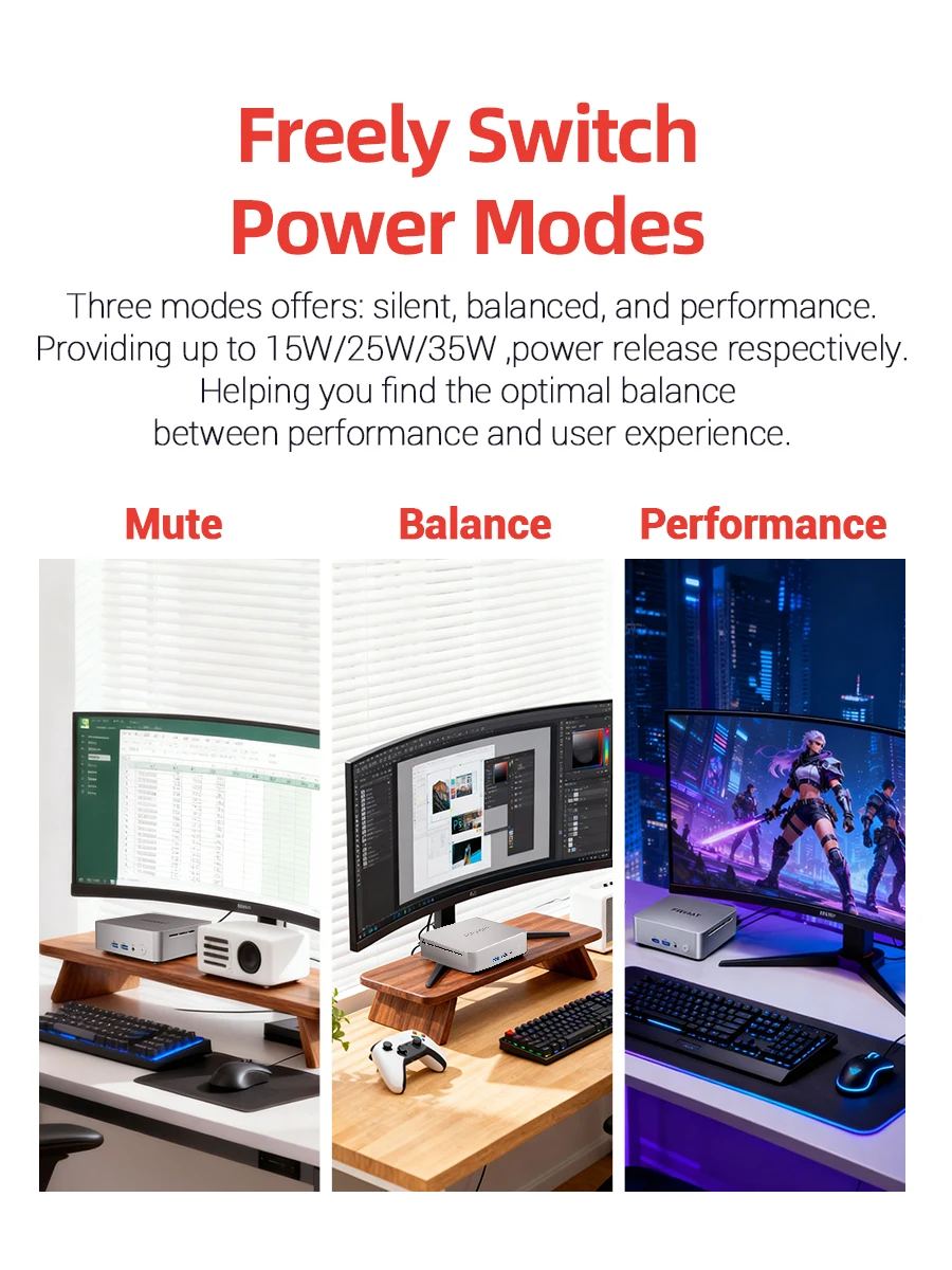 FIREBAT T2 Mini PC Gamer Intel N150 CPU Windows 11 Mini PC Gaming DDR4 16GB RAM 512GB SSD WIFI5 BT4.2 Computer desktop minipc