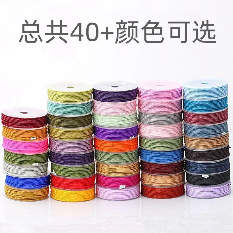 Round Rope Line Hand String Rope 1.5mm Cotton Mambo Hand Chain Rope Nylon Thread Bracelet for Women Beaded Wear