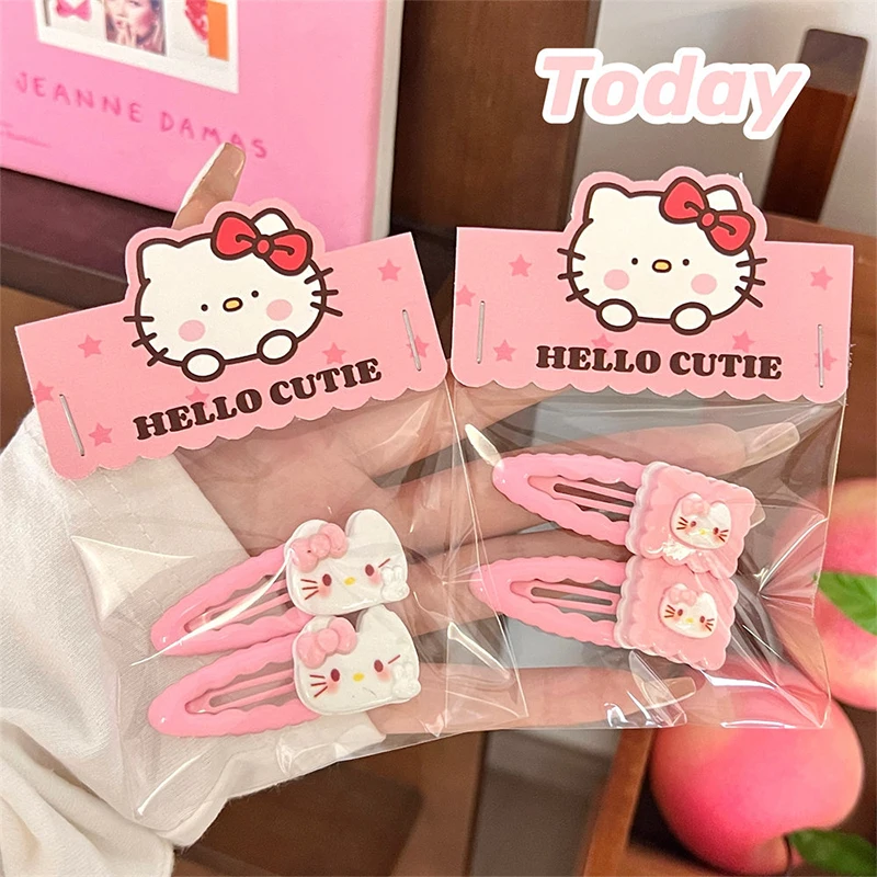 2Pcs Cute Children Hair Accessories For Women Girls Sweet Fashion Hair Rope Bangs Hair Clip Princess Cartoon Headdress Gifts