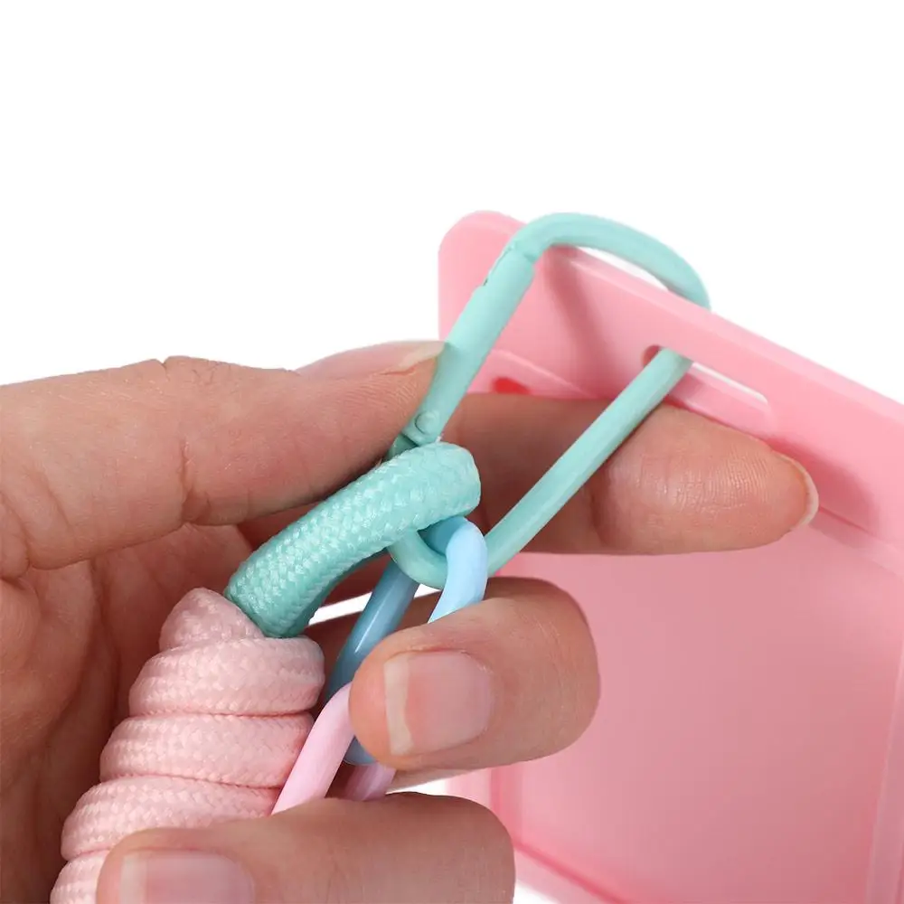 ID Card Protective Color Bus Card Cover Plastics Star Pendant ID Card Holders Hanging Rope Key Chain Keyring
