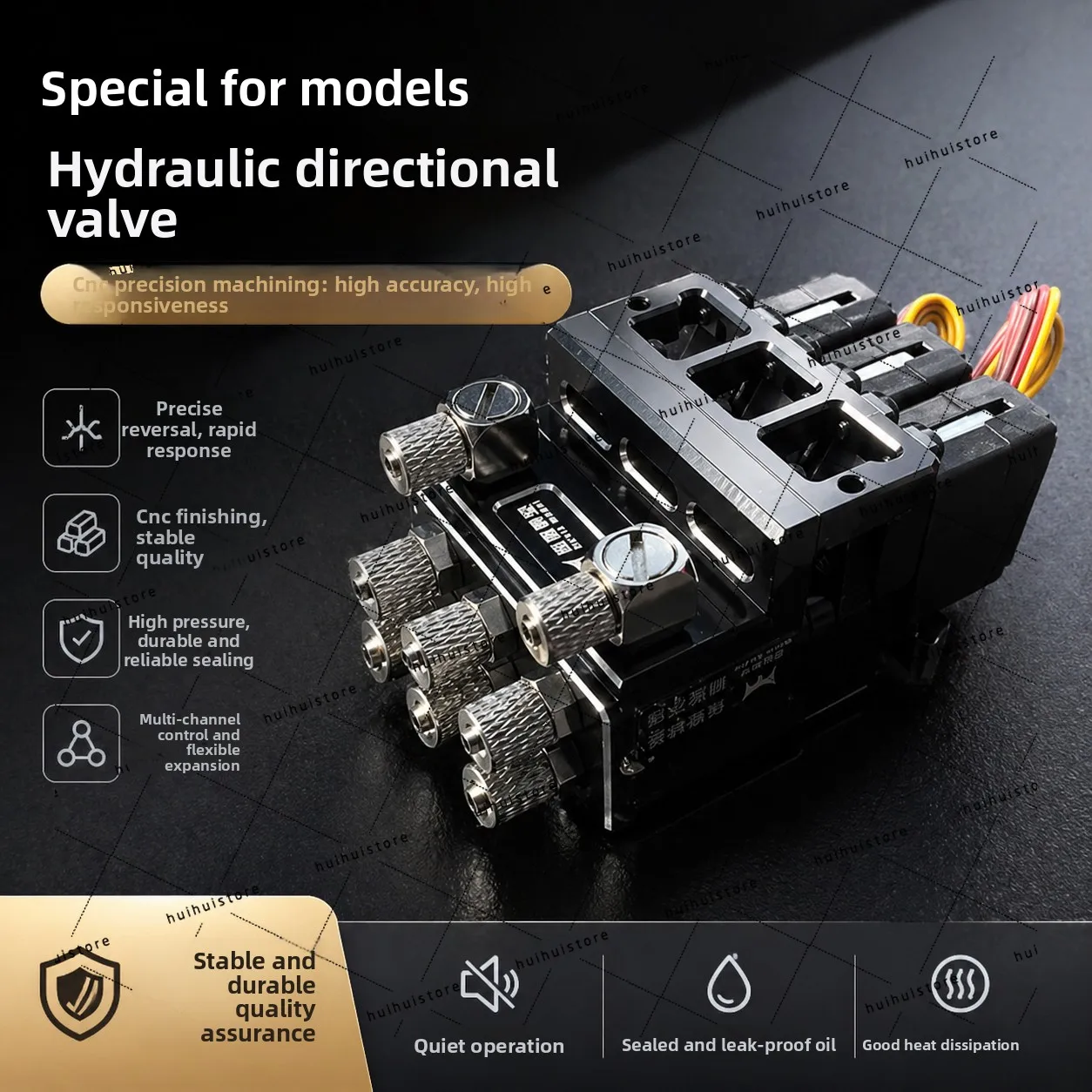 RC Metal Hydraulic Directional Valve Model Accessories Model Hydraulic Valve Excavator  SteeringValve