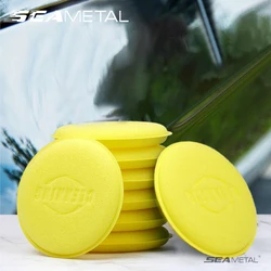 5-20Pcs Car Waxing Polish Wax Foam Sponge Applicator Pads 10CM Yellow Cleaning Sponge Clean Washer Washing Tool Car Cleaning
