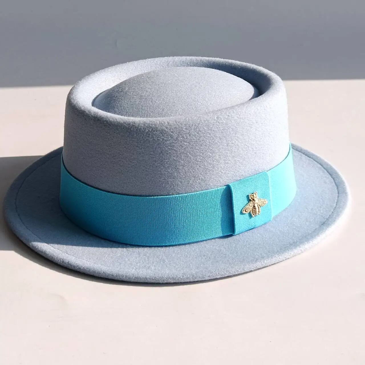 Pork Pie hoed 4.5CM Brede Rand Fedora Hoed Herenmode Herfst/Winter Bruiloft Hoed Jazz Hoed sombrero hombre