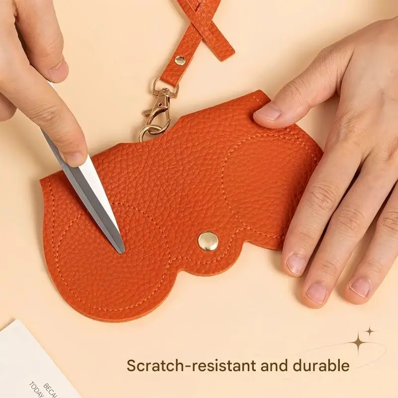 Soft Lychee Pattern PU Leather Sunglasses Bag Retro Portable Case Myopia Frame Eyewear Storage Simple Charm