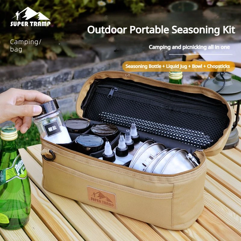 

Kitchen Utensil Storage Bag Portable Picnic BBQ Tableware Pouch Oxford Cloth for Outdoor Picnic Carring Case Travel Supplies