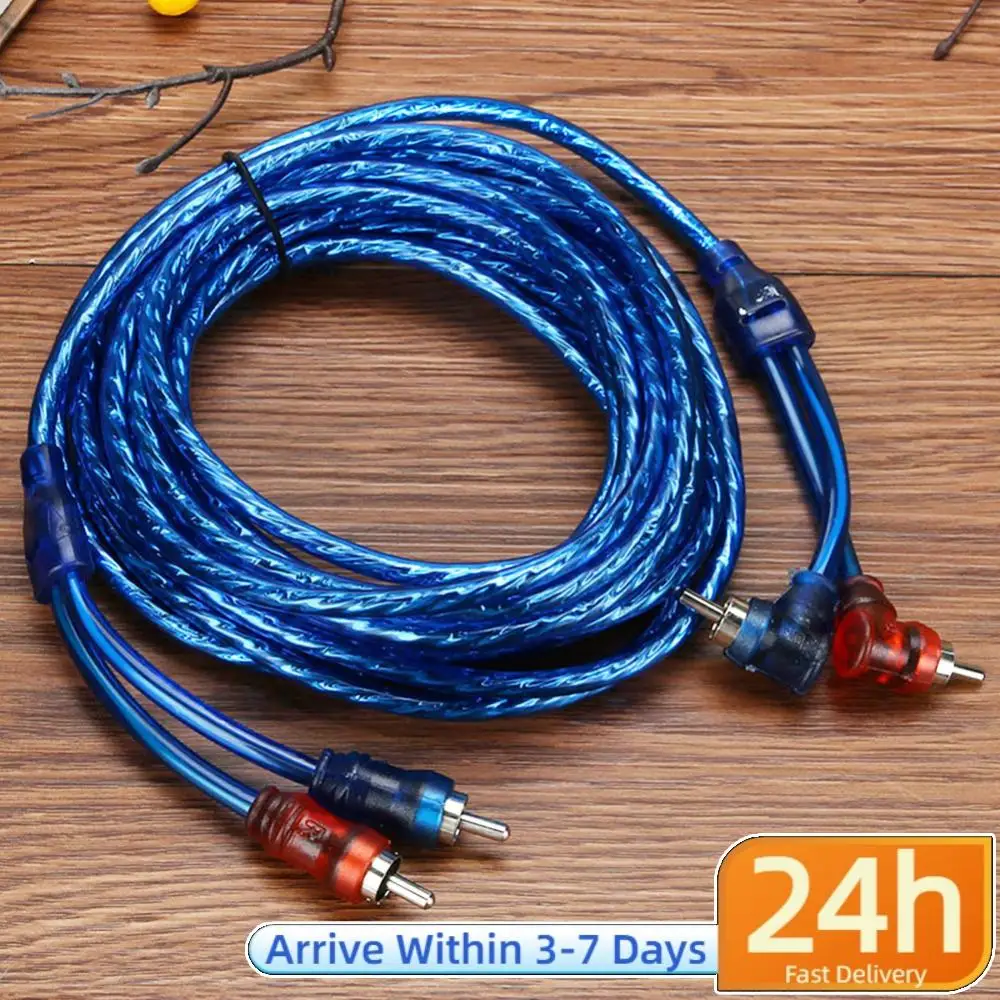 

Кабель аудиосистемы для автомобиля, медный, 5 метров, 2 RCA на 2 RCA, для усилителя звука