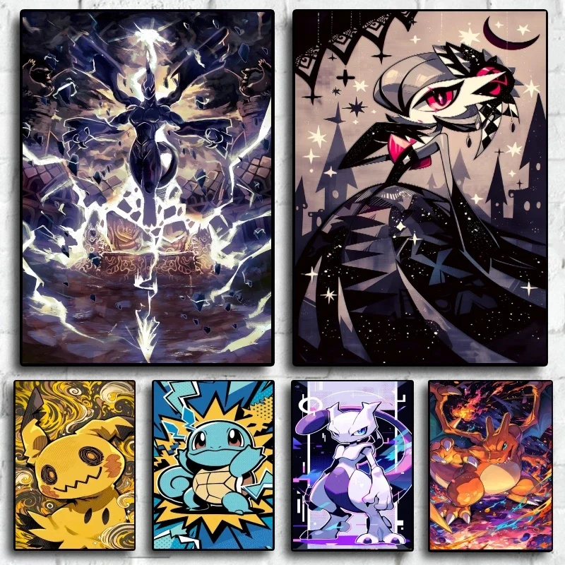 Japan Anime Pokemon Diamond Paintings Pikachu Comics Pictures Modular Prints Modern Living Room Aesthetic Poster Home Decorati