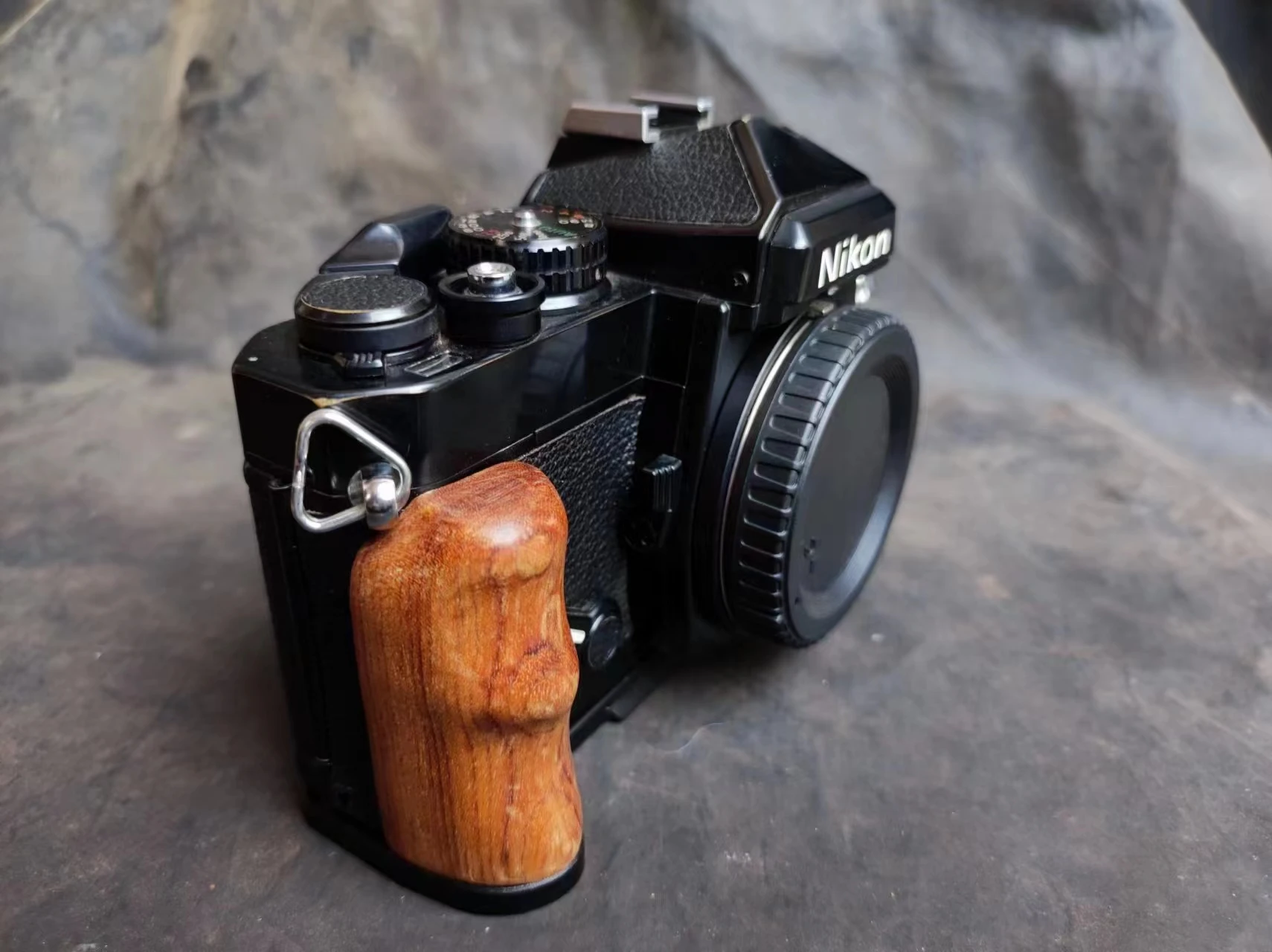 For NIKON FM2 FM FM3a Camera accessories ultra-light ebony wooden L Type Bracket Tripod Ball head Plate Base Grip Handle