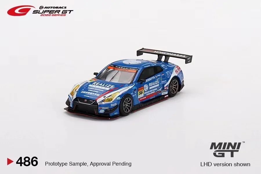 MINI GT 1:64 #486 Nissan GT-R NISMO GT3 No.56 KONDO RACING  2022 Super GT Series Diecast Model  Race Car Kids Toys Gift