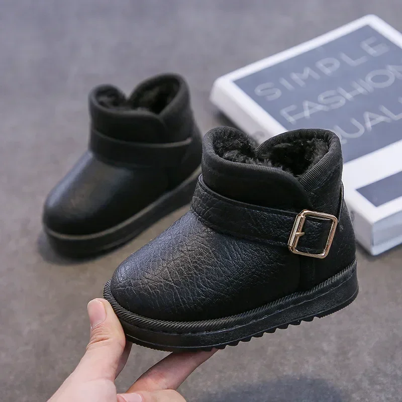 Fashion Children Casual Shoes Girls Boys Cotton Snow Boots Warm Kids Boots Boy Winter Cotton Shoes Sneakers ботинки мартин