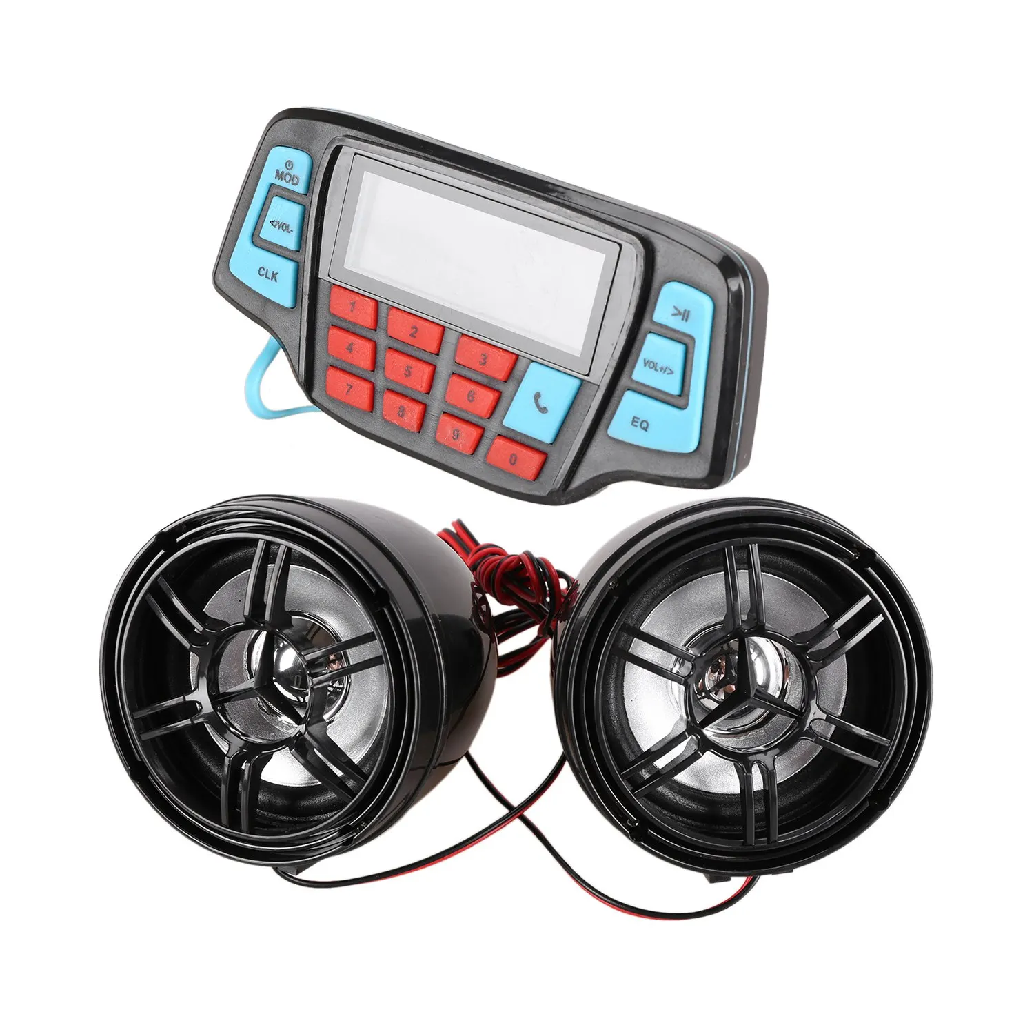 

Motorcycle Mp3 Music Player Audio Hands-Free Bluetooth Stereo Speaker Fm Radio Waterproof Audio