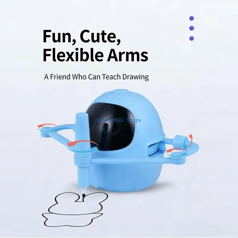 Y4UD Creative Gift Drawing Robot Early Educational Toy For Artists Inspiring Fun Learning And Imagination with 100 Cards