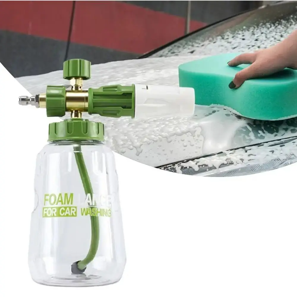 Convenient Thick Handle Car Washer Foam Generator 1L Clear Snow Foam Lance Empty Bottle Adjustable Spray Foamer Sprayer Truck