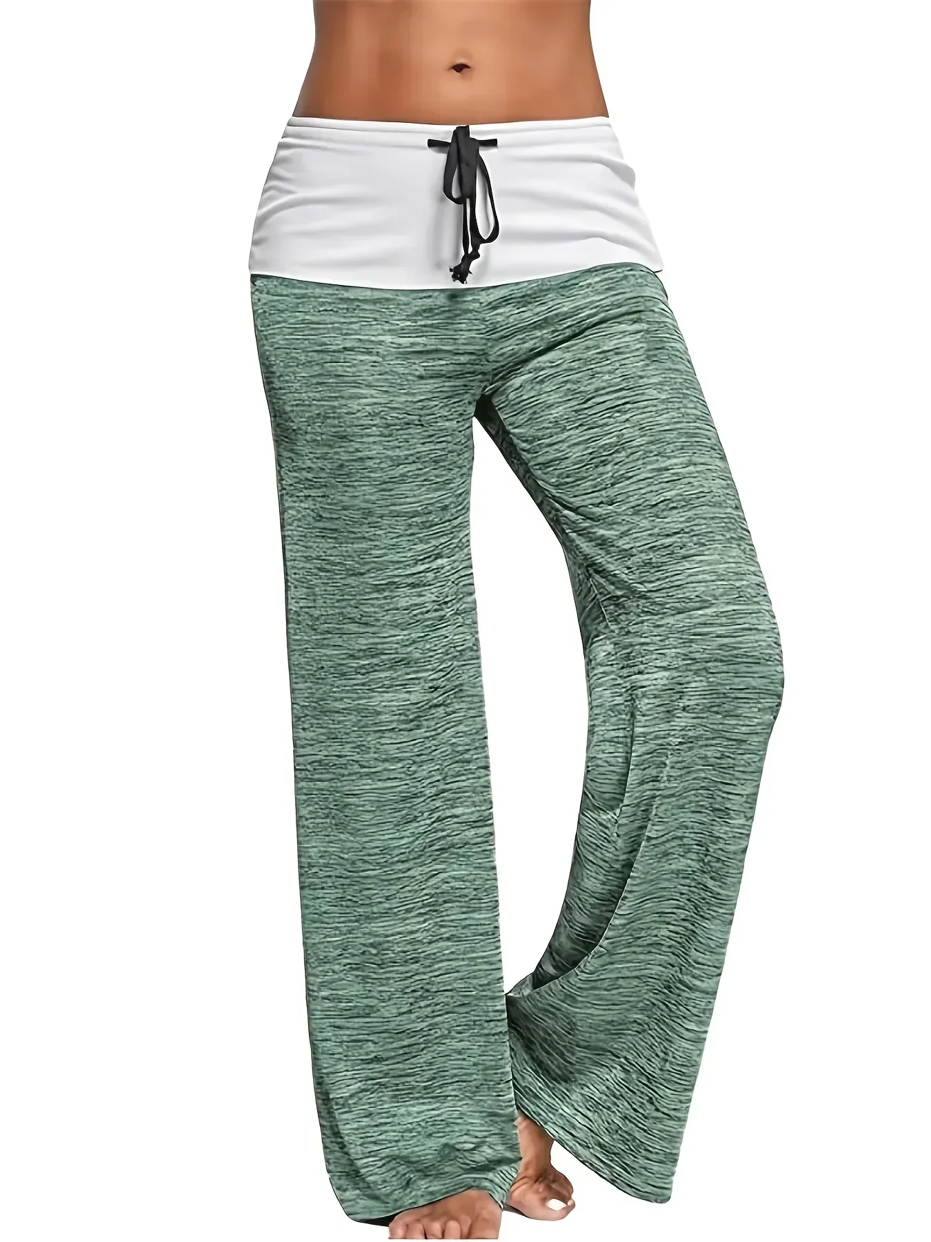 Übergrößen 1XL-8XL Damen Mode Lose Stretch Bedruckte Kordelzug Lounge-Hosen Damen Lässige Pyjama Lange Weite Hosen – Detail 5