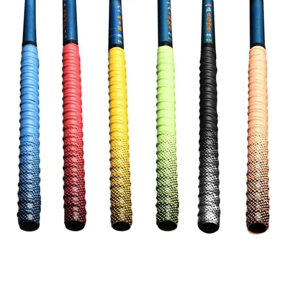 180cm Anti-Slip Fishing Rod Sweatband Gradient Colorful Thickened Tennis Racket Grip Tape Wear-resistant Elastic