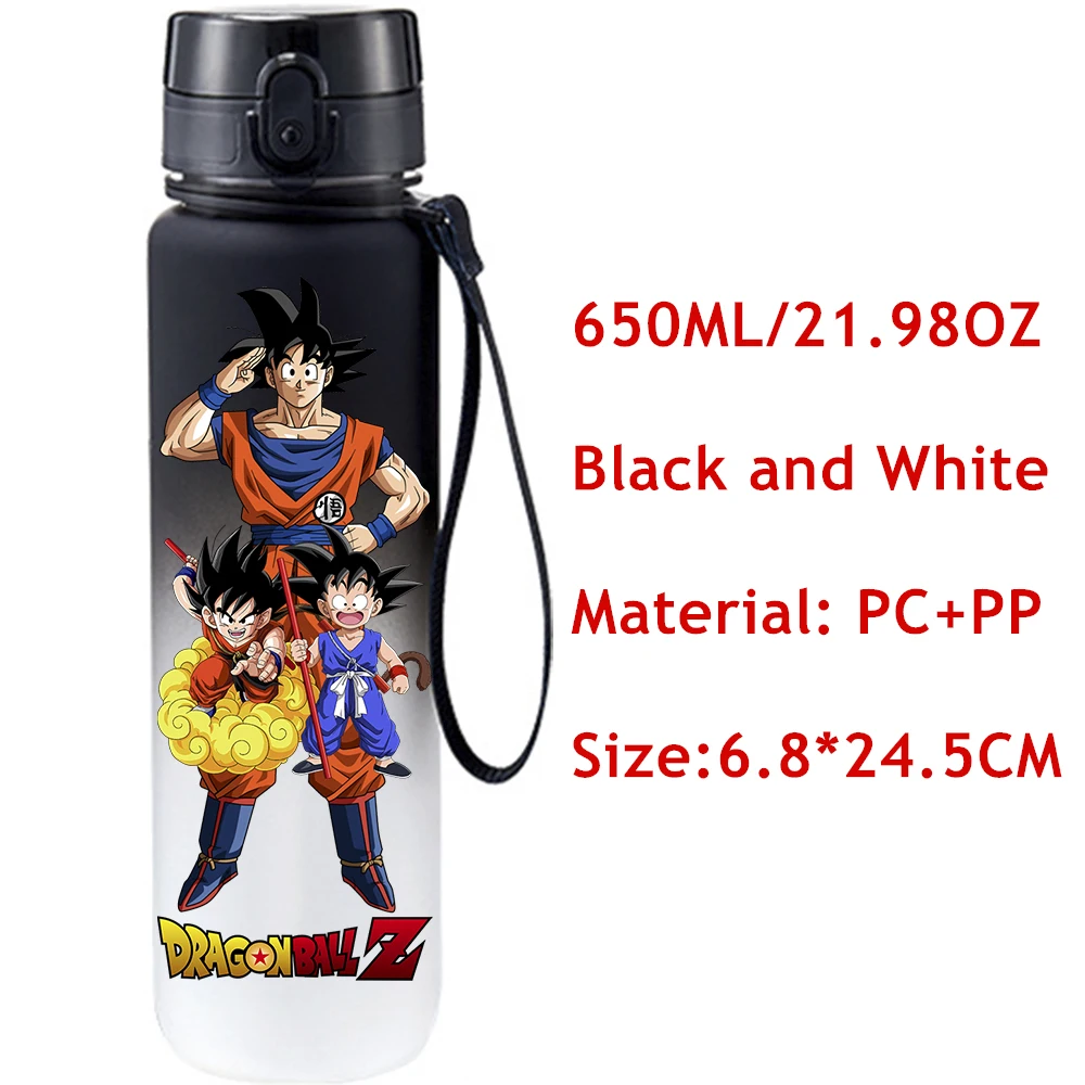 650ML Dragon Ball Red Green Blue Black Plastic PcLeak Proof Resistant Outdoor Portable Travel Sports Anime Son Goku Water Cup