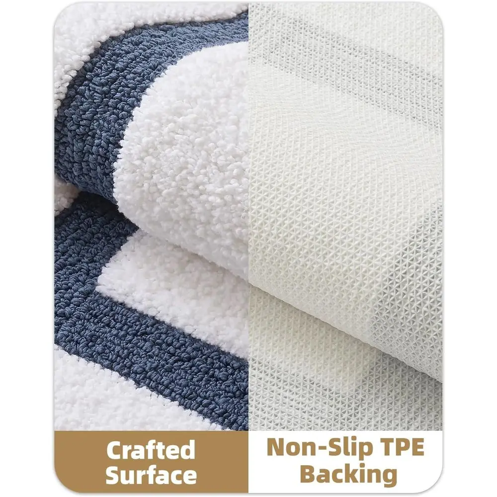 Tappetini da bagno in microfibra ultra morbidi, ad asciugatura rapida e antiscivolo 24x43 per bagno, lavanderia, doccia e vasca