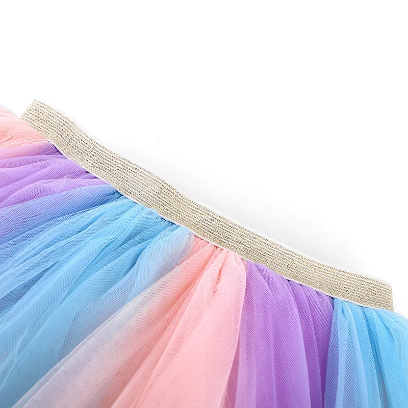 Girls Pastel Tutu Skirts Kids Ballet Dance Tulle Pettiskirt Underskirt Tutus Children Birthday Party Banquet Costume Skirt Gift