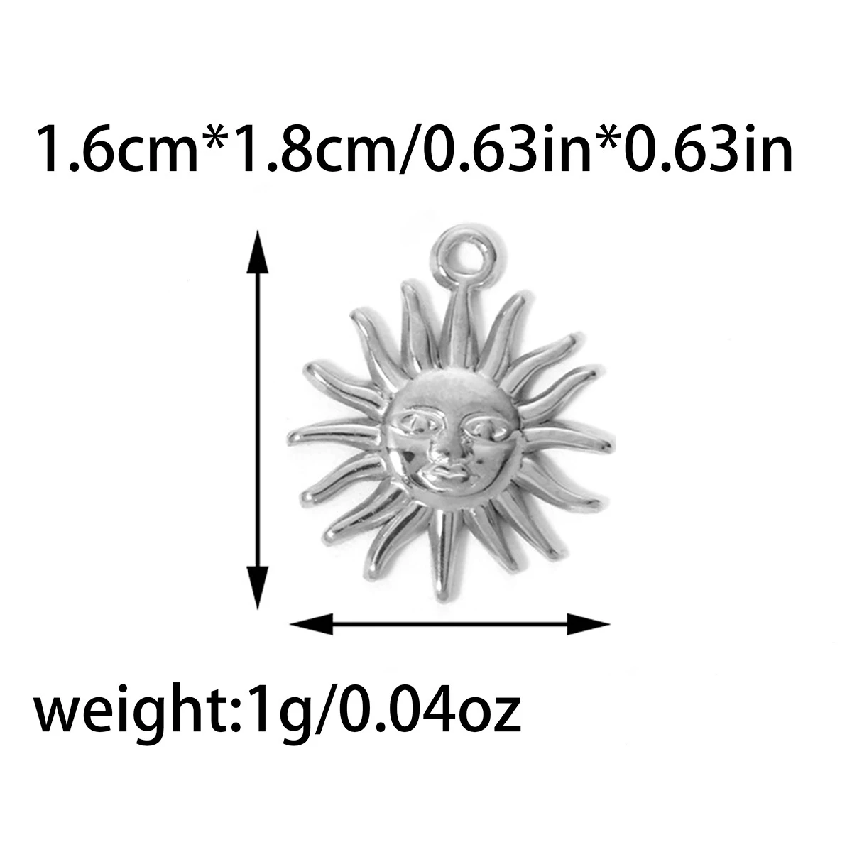 3 stks Zon Rvs Goud Kleur Charms DIY Hanger voor Ketting Oorbellen Sieraden Maken Vintage Accessoires Groothandel