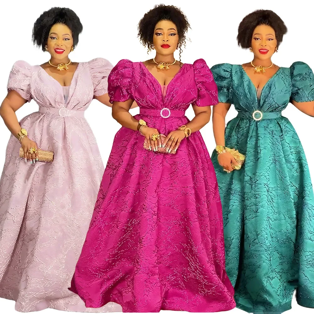 

Plus Size Evening Dresses for Women African Luxury Gown Elegant Muslim Wedding Party Long Dress Ankara Ladies Clothing 2025