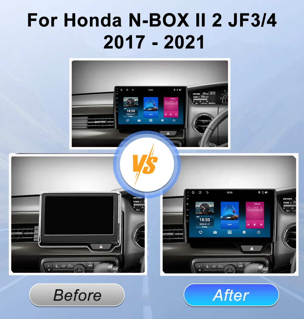 Android 16 For Honda N-BOX II 2 JF3/4 2017 - 2021 Right hand drive Car Radio Multimedia Video Player Navigation GPS No 2din DVD