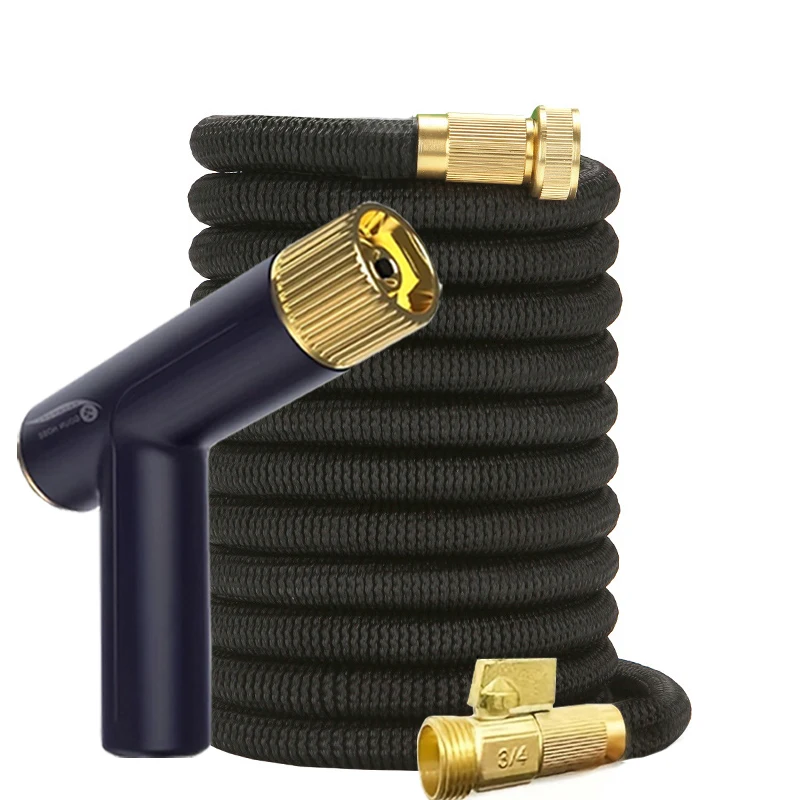 2026 Magic Garden Hose  with Metal Connector, High-Pressure Car Wash Water Gun, Adjustable Water Sprayer for Garden and Farm Use