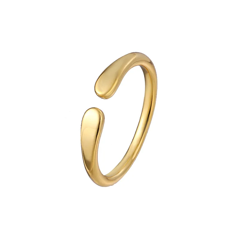 925 Sterling Silver Smooth Surface Simple Adjustable Rings For Women Engagement Wedding Jewelry Accessories Wholesale Argent 925