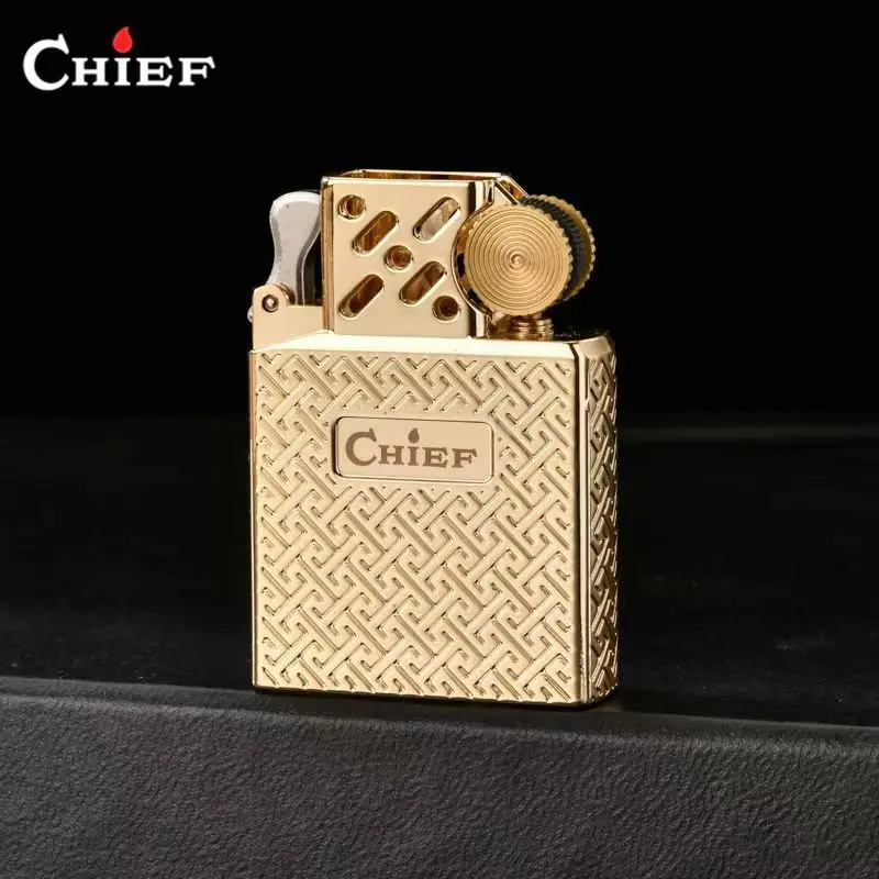 2026 CHIEF Windproof Kerosenes Lighter with Special Inner Tank And Steel Ball Second Generation Metal Movement Accessories