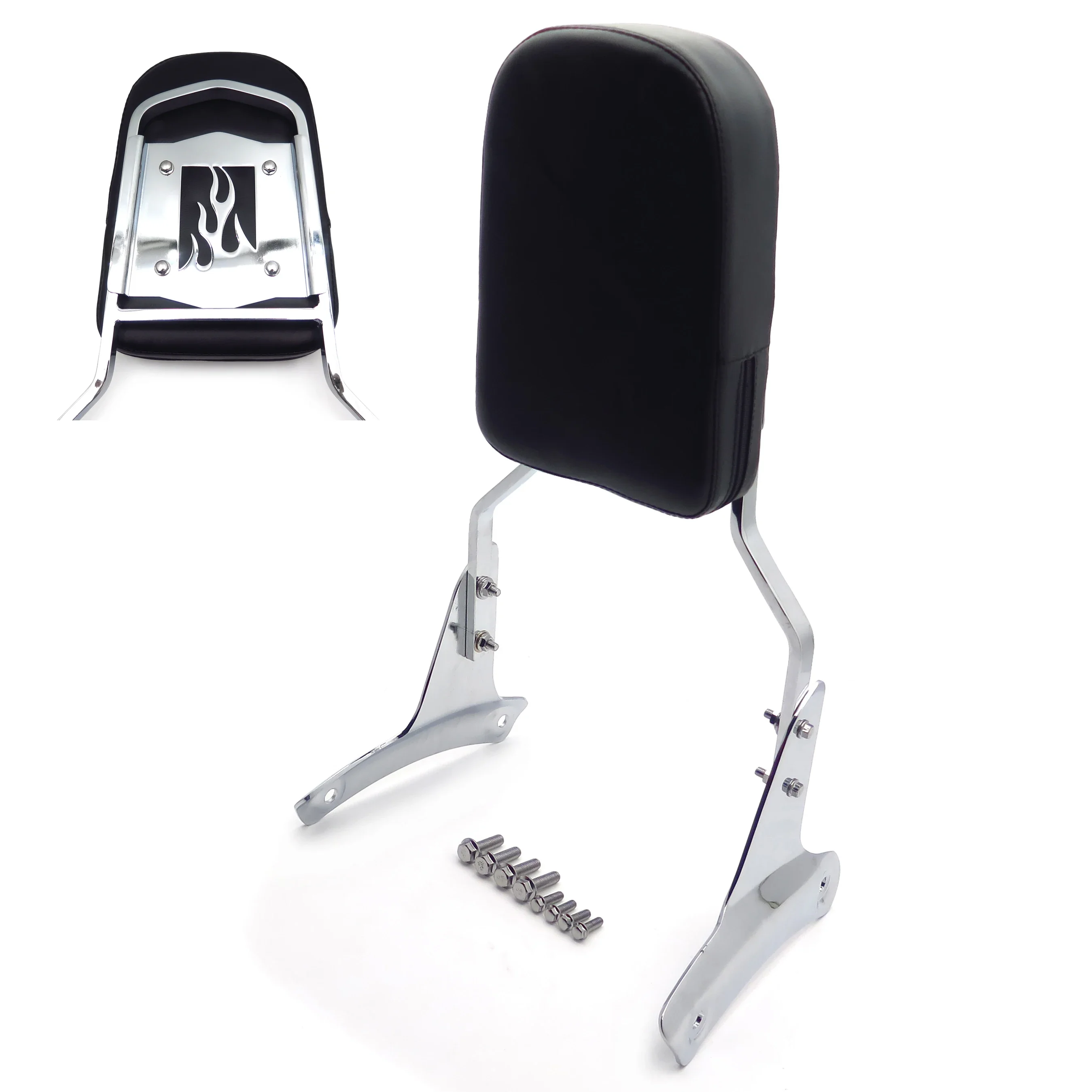 

Motorcycle Parts Flame Backrest Sissy Bar for Honda 1997-2003 Shadow ACE 750 VT750 400 VT400