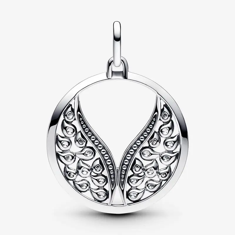 Wings Oversized Medallion Charm Authentic 925 Sterling Silver beads Fits Pandora Me bracelets Jewelry Making