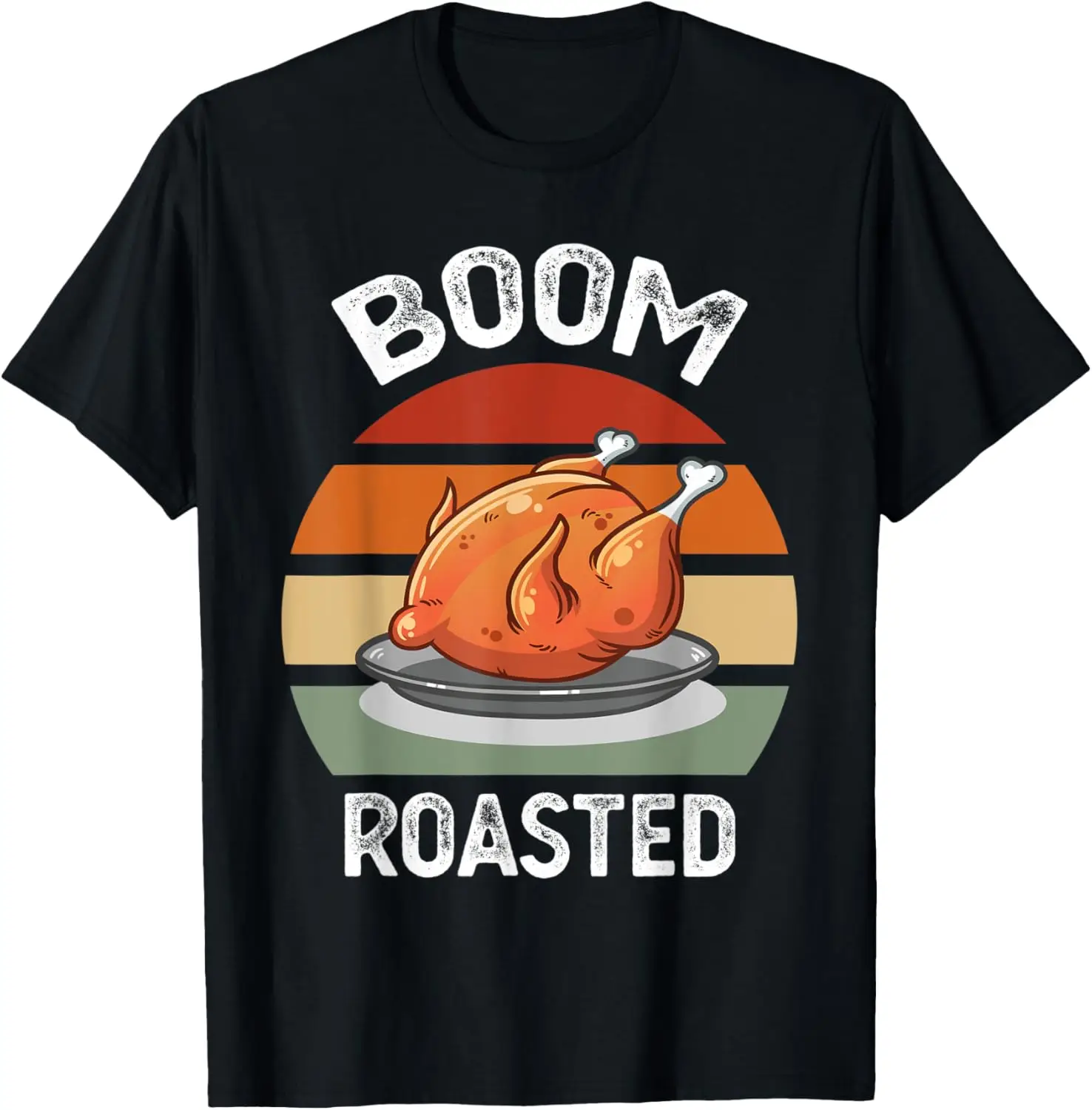 

Vintage Retro Boom Roasted Funny Thanksgiving Turkey T-Shirt